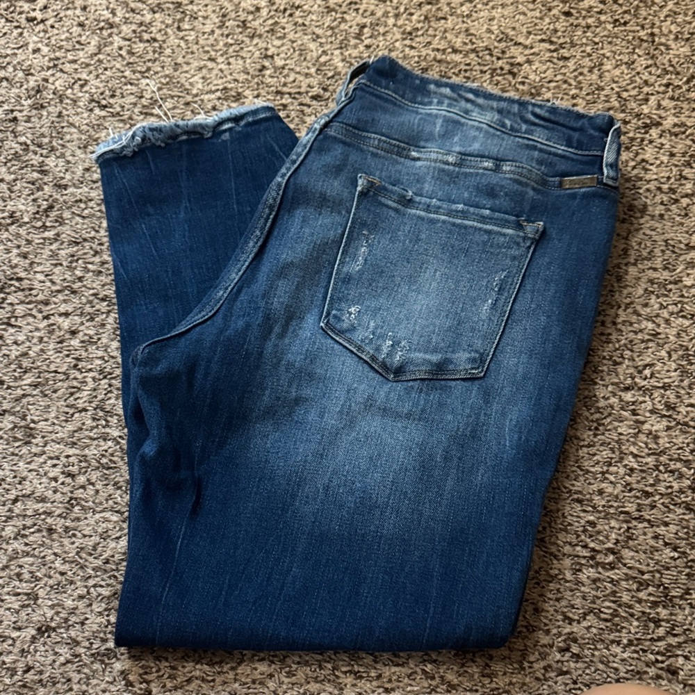 KanCan Dark Blue Ankle & Cropped Jeans